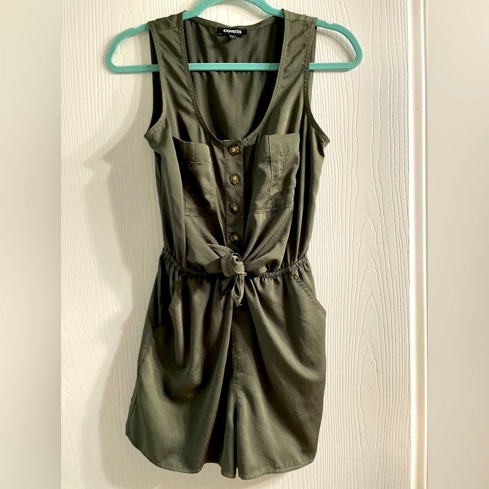 Express Military/Olive Green Summer Romper.